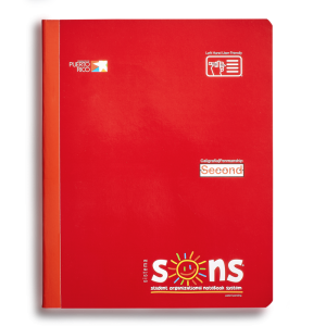 SONS NOTEBOOK SECOND RED