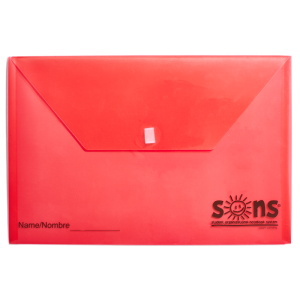 SONS ENVELOPE RED POLY 10X15