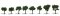 MED GREEN TREES  8 PK