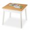 WOODEN SQUARE TABLE WHITE/NATURAL
